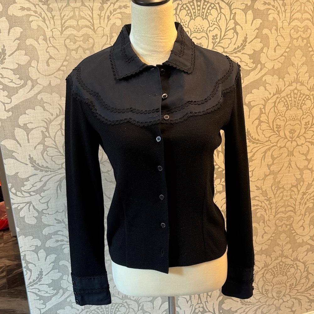 Moschino Black and Cream Cardigan